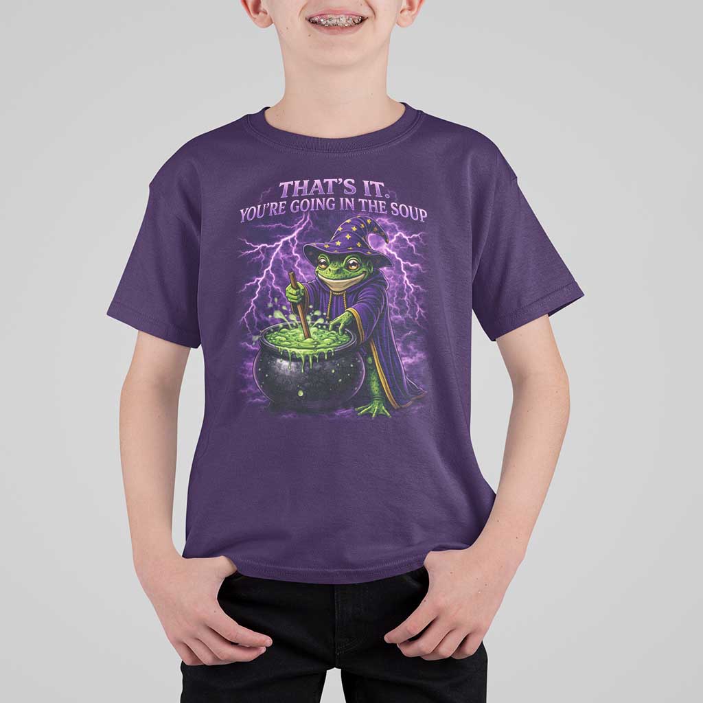 Frog Meme T Shirt For Kid Vintage Graphic Thats It Youre Going In The Soup