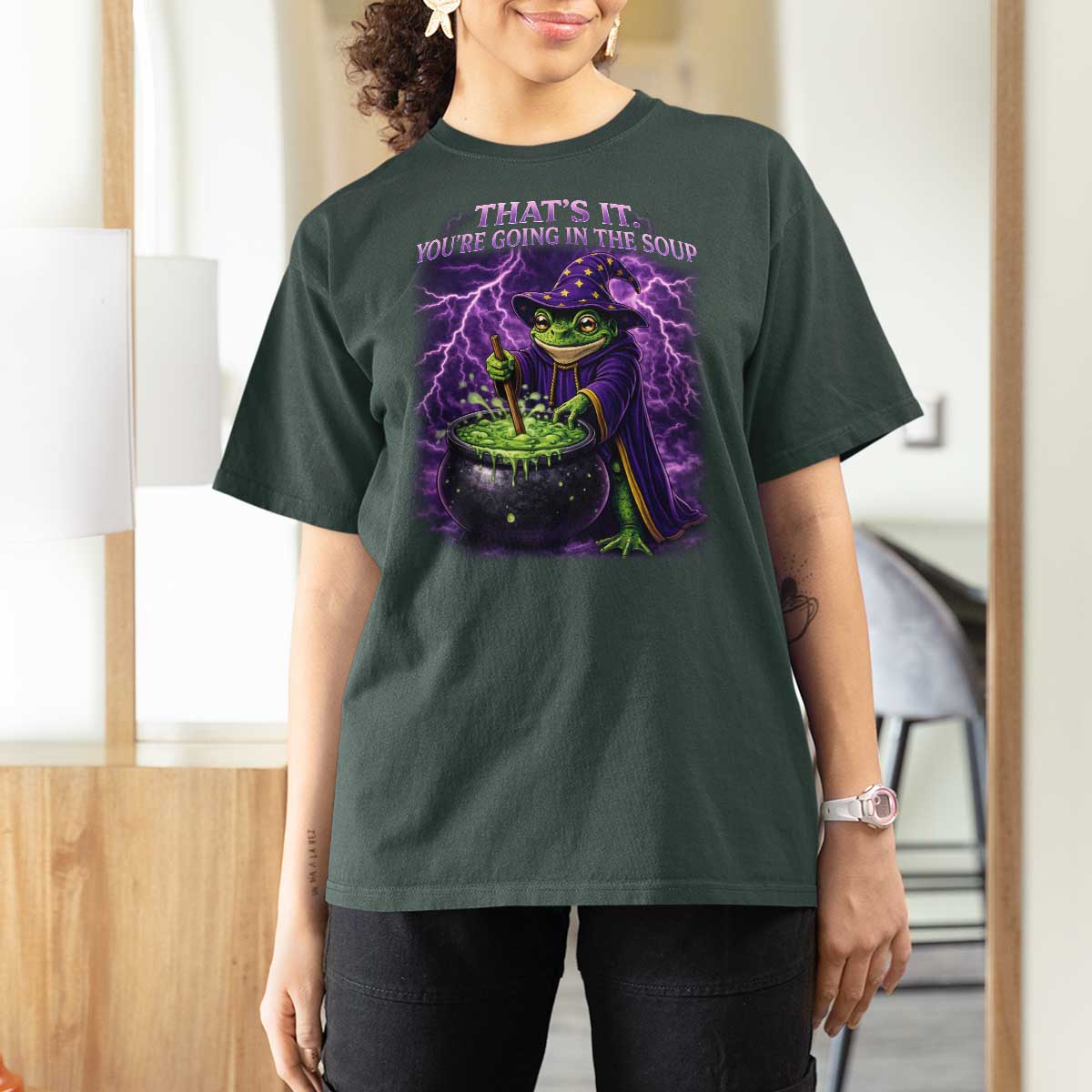 Frog Meme T Shirt For Women Vintage Graphic Thats It Youre Going In The Soup