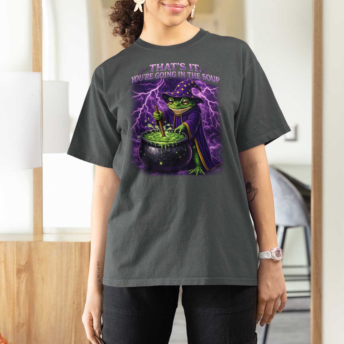 Frog Meme T Shirt For Women Vintage Graphic Thats It Youre Going In The Soup