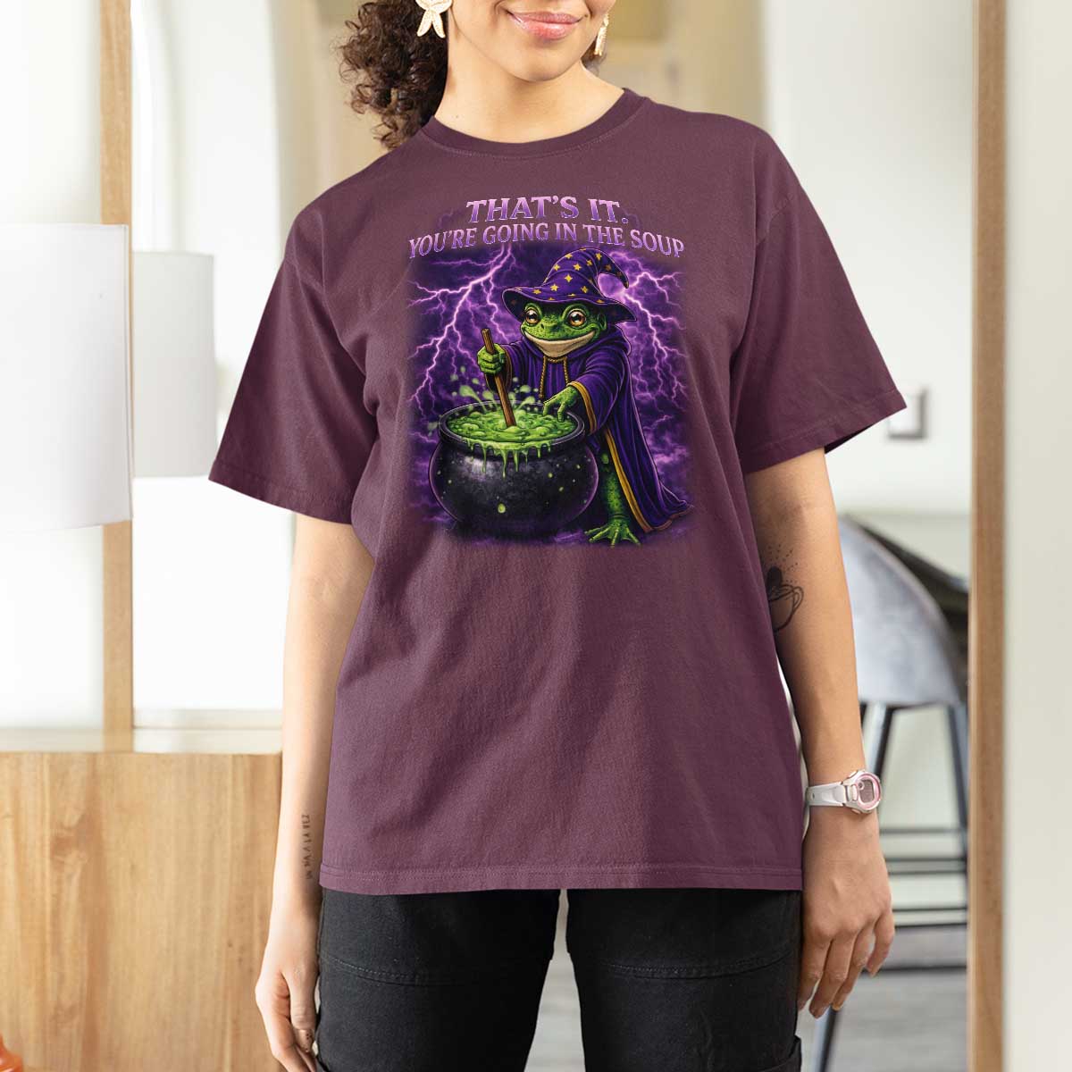 Frog Meme T Shirt For Women Vintage Graphic Thats It Youre Going In The Soup