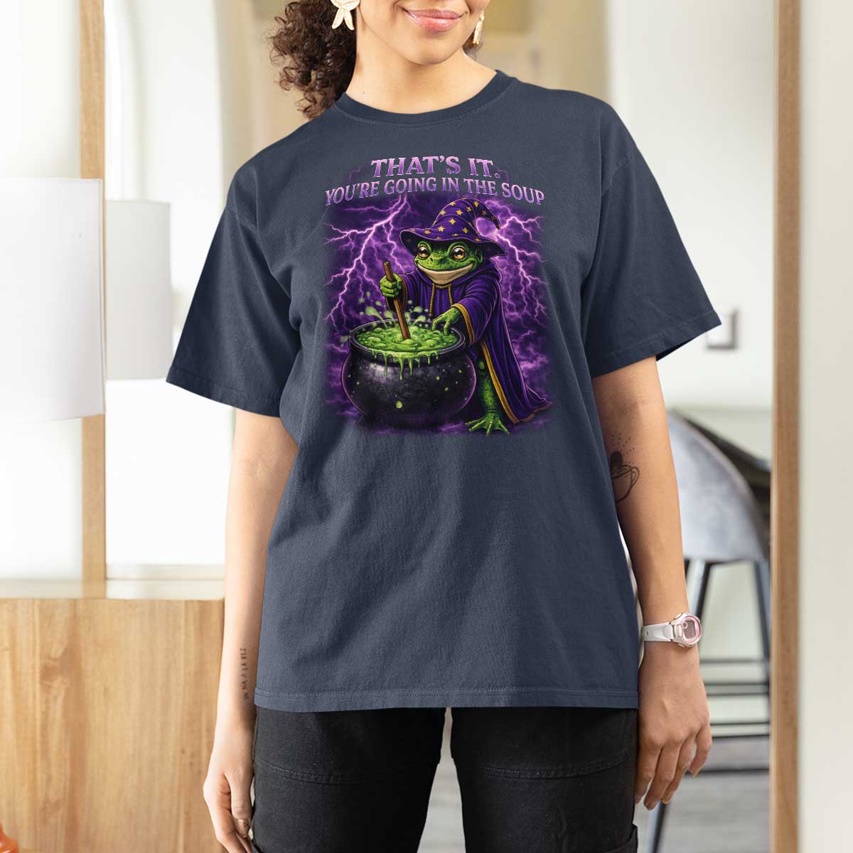 Frog Meme T Shirt For Women Vintage Graphic Thats It Youre Going In The Soup