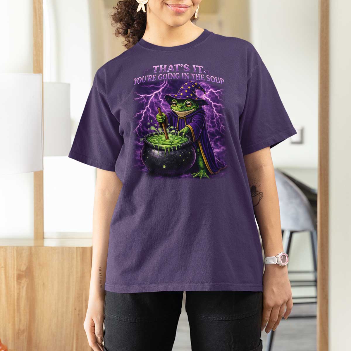 Frog Meme T Shirt For Women Vintage Graphic Thats It Youre Going In The Soup