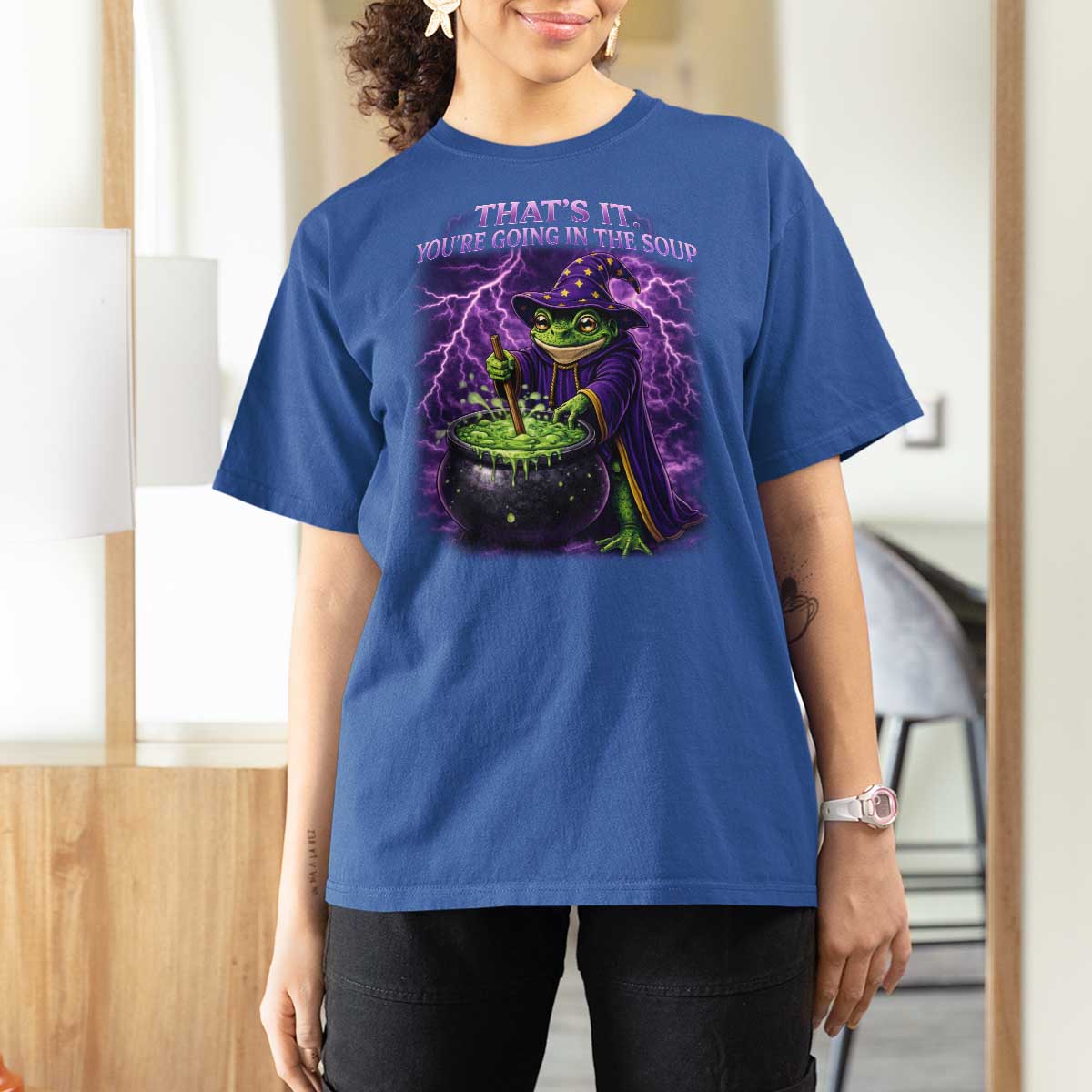 Frog Meme T Shirt For Women Vintage Graphic Thats It Youre Going In The Soup