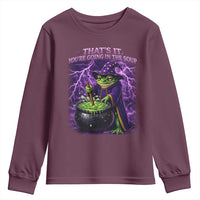 Frog Meme Youth Sweatshirt Vintage Graphic Thats It Youre Going In The Soup