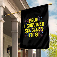 8th Birthday Garden Flag Im 8 Year Old Bruh I Survived 67 Colorful Bubble Flower