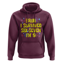 8th Birthday Hoodie Im 8 Year Old Bruh I Survived 67 Colorful Bubble Flower