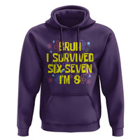 8th Birthday Hoodie Im 8 Year Old Bruh I Survived 67 Colorful Bubble Flower