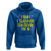 8th Birthday Hoodie Im 8 Year Old Bruh I Survived 67 Colorful Bubble Flower