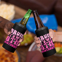 8th Birthday Girls 4 in 1 Can Cooler Tumbler Bruh Its My 8 Bday Eight Years Old