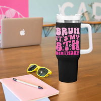 8th Birthday Girls Tumbler With Handle Bruh Its My 8 Bday Eight Years Old
