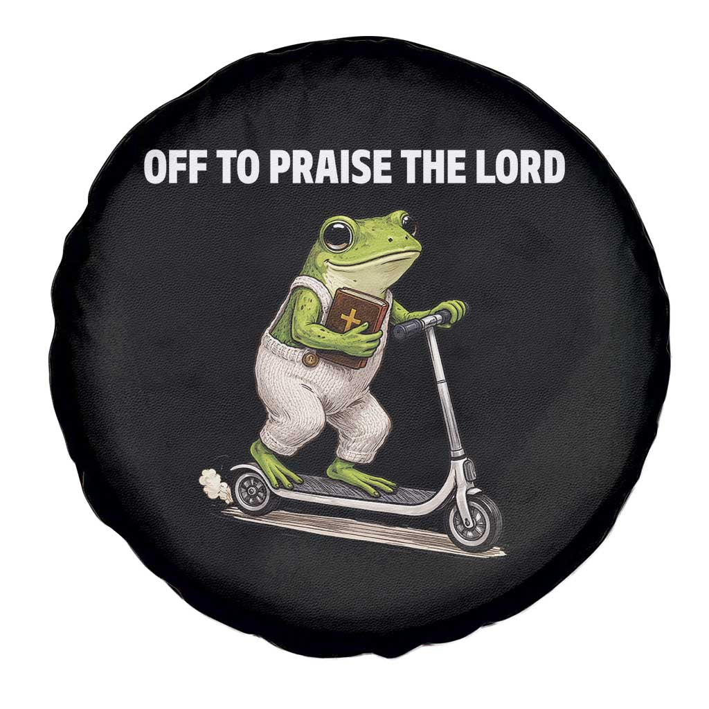 Funny Christian Frog Spare Tire Cover Off To Praise The Lord