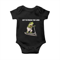 Funny Christian Frog Baby Onesie Off To Praise The Lord