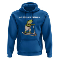 Funny Christian Frog Hoodie Off To Praise The Lord