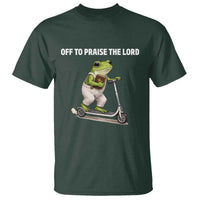 Funny Christian Frog T Shirt Off To Praise The Lord