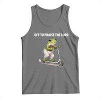 Funny Christian Frog Tank Top Off To Praise The Lord