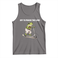 Funny Christian Frog Tank Top Off To Praise The Lord