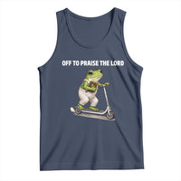 Funny Christian Frog Tank Top Off To Praise The Lord