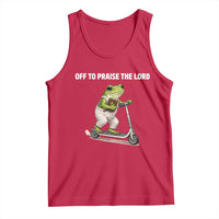 Funny Christian Frog Tank Top Off To Praise The Lord