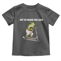 Funny Christian Frog Toddler T Shirt Off To Praise The Lord