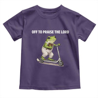 Funny Christian Frog Toddler T Shirt Off To Praise The Lord