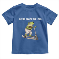 Funny Christian Frog Toddler T Shirt Off To Praise The Lord
