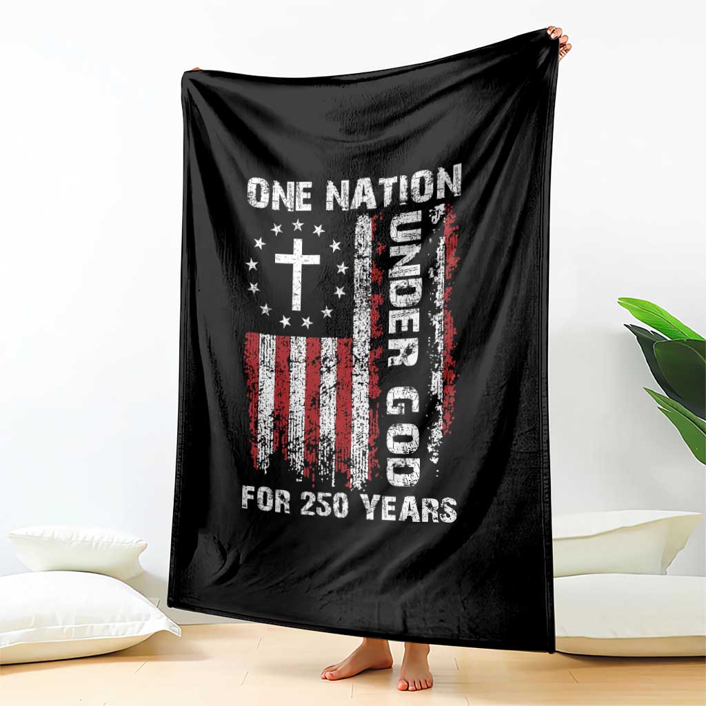 250 Years Anniversary Throw Blanket 250th Independence Day Freedom One Nation Under God US Flag