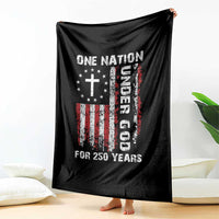 250 Years Anniversary Throw Blanket 250th Independence Day Freedom One Nation Under God US Flag