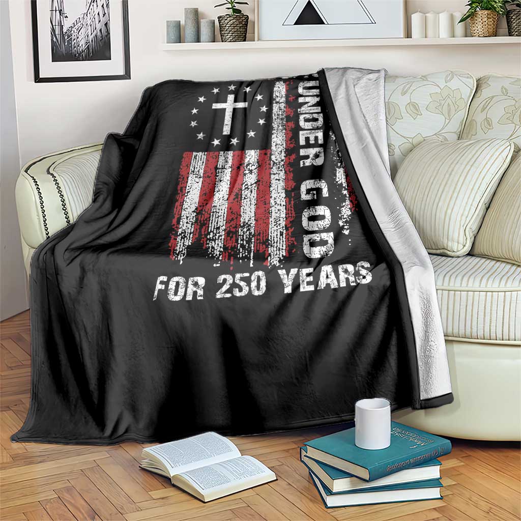250 Years Anniversary Throw Blanket 250th Independence Day Freedom One Nation Under God US Flag