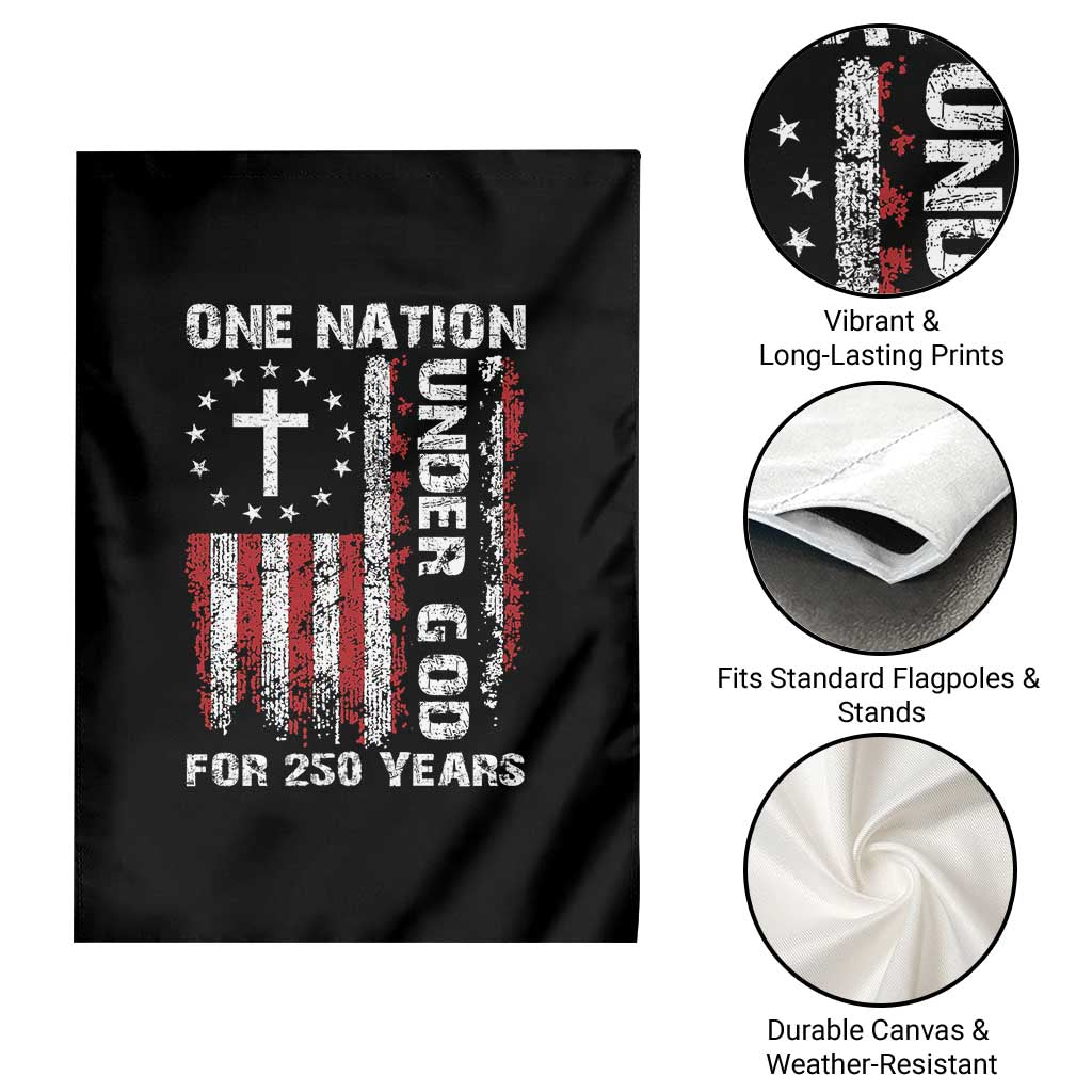 250 Years Anniversary Garden Flag 250th Independence Day Freedom One Nation Under God US Flag
