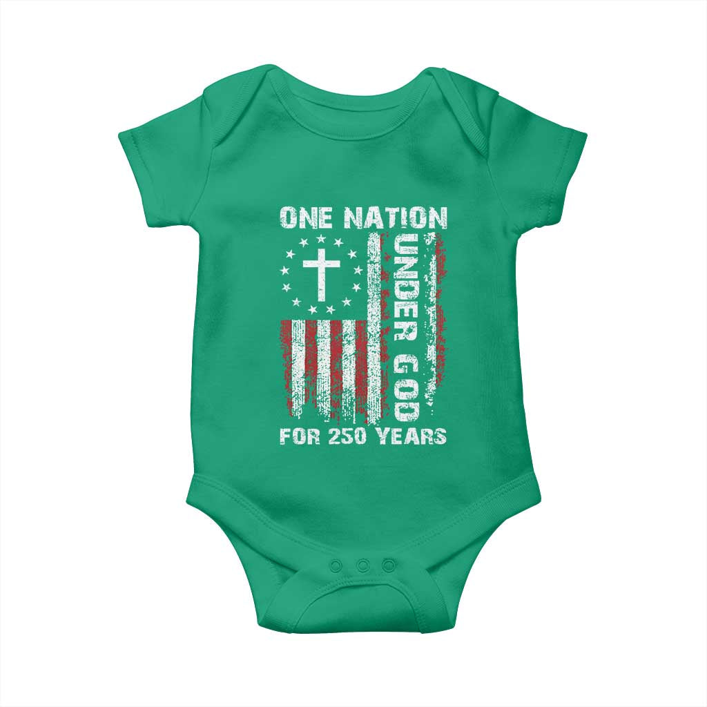 250 Years Anniversary Baby Onesie 250th Independence Day Freedom One Nation Under God US Flag