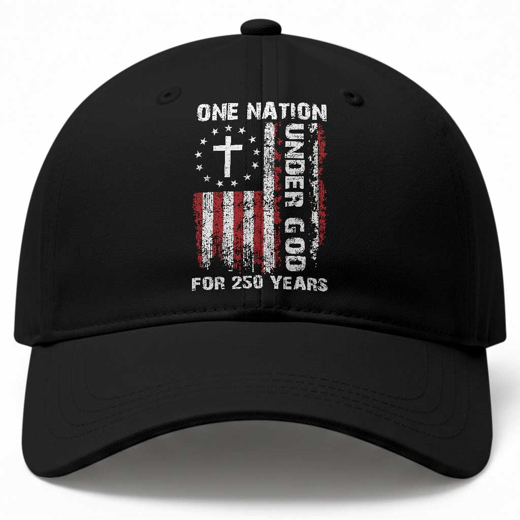 250 Years Anniversary Baseball Cap 250th Independence Day Freedom One Nation Under God US Flag