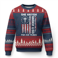 250 Years Anniversary Ugly Christmas Sweater 250th Independence Day Freedom One Nation Under God US Flag