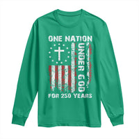 250 Years Anniversary Long Sleeve Shirt 250th Independence Day Freedom One Nation Under God US Flag