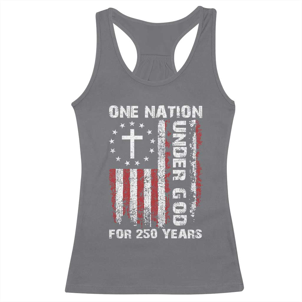 250 Years Anniversary Racerback Tank Top 250th Independence Day Freedom One Nation Under God US Flag