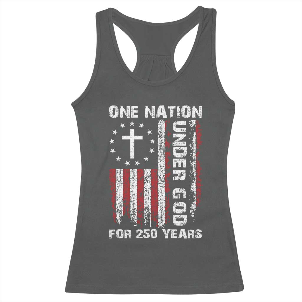 250 Years Anniversary Racerback Tank Top 250th Independence Day Freedom One Nation Under God US Flag