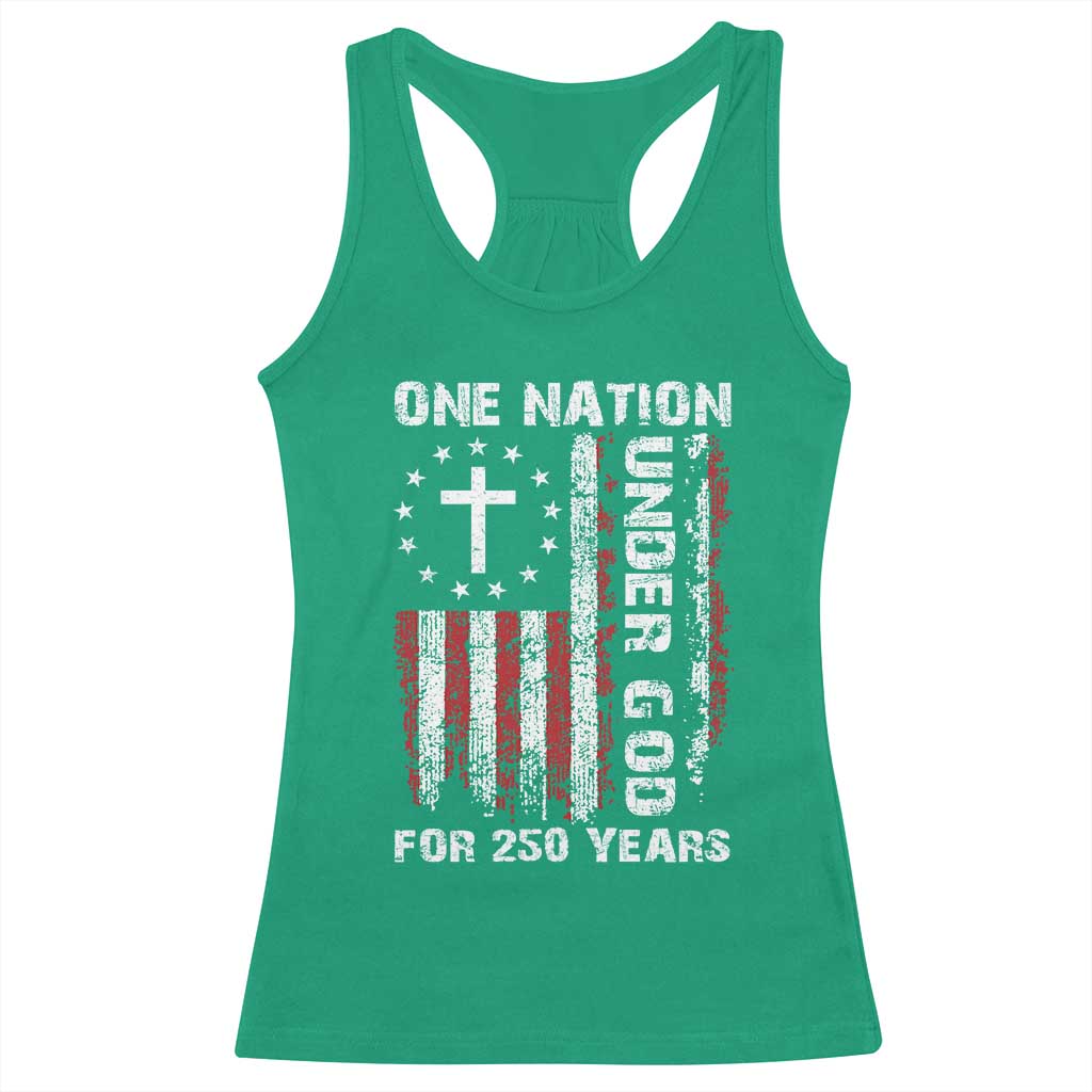 250 Years Anniversary Racerback Tank Top 250th Independence Day Freedom One Nation Under God US Flag