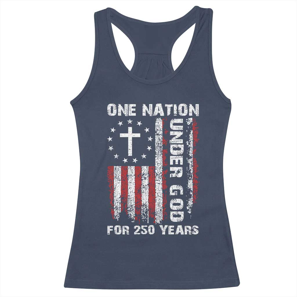250 Years Anniversary Racerback Tank Top 250th Independence Day Freedom One Nation Under God US Flag