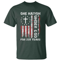 250 Years Anniversary T Shirt 250th Independence Day Freedom One Nation Under God US Flag