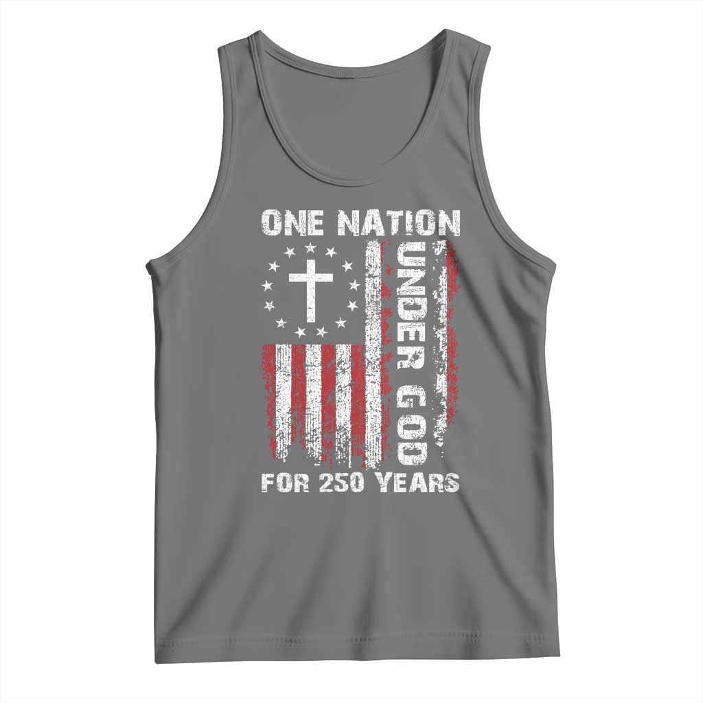 250 Years Anniversary Tank Top 250th Independence Day Freedom One Nation Under God US Flag