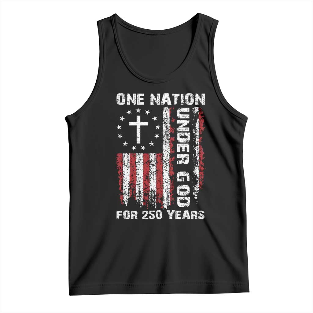 250 Years Anniversary Tank Top 250th Independence Day Freedom One Nation Under God US Flag