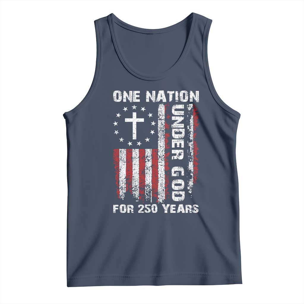 250 Years Anniversary Tank Top 250th Independence Day Freedom One Nation Under God US Flag