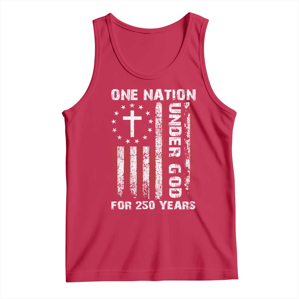 250 Years Anniversary Tank Top 250th Independence Day Freedom One Nation Under God US Flag