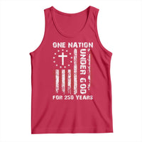250 Years Anniversary Tank Top 250th Independence Day Freedom One Nation Under God US Flag