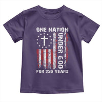 250 Years Anniversary Toddler T Shirt 250th Independence Day Freedom One Nation Under God US Flag