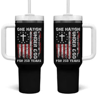 250 Years Anniversary Tumbler With Handle 250th Independence Day Freedom One Nation Under God US Flag