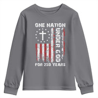250 Years Anniversary Youth Sweatshirt 250th Independence Day Freedom One Nation Under God US Flag