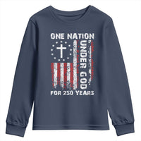 250 Years Anniversary Youth Sweatshirt 250th Independence Day Freedom One Nation Under God US Flag
