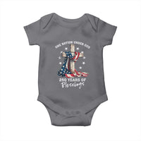 250th Anniversary USA Baby Onesie One Nation Under God US 250 Flag Cross 4th Of July