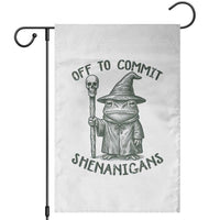 Wizard Frog Garden Flag Funny Off to Commit Shenanigans