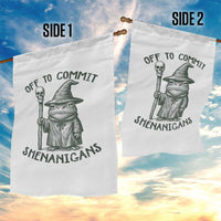 Wizard Frog Garden Flag Funny Off to Commit Shenanigans